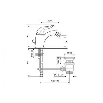 Смеситель Duka 44004 бронза для биде #WF_CITY_VIN# картинка