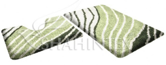 Набор ковриков д/ванной Soft multicolor 60*90, 60*50 малахит (Shahintex) 4788 #WF_CITY_VIN# картинка