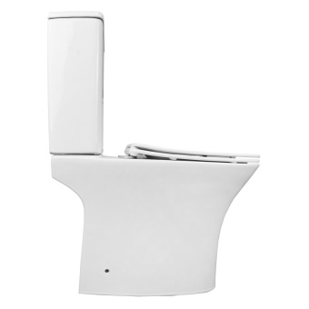 FRETTA ROUND AZ-7121 унитаз напольный безободковый + изогнутое сиденье микролифт #WF_CITY_VIN# картинка