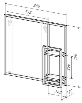 Зеркало "Jagger 80" #WF_CITY_VIN# картинка
