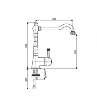 Смеситель Laguna 40516 бронза для кухни #WF_CITY_VIN# картинка