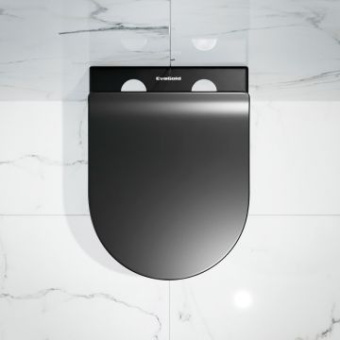 Инсталляция EvaGold 400  + унитаз K505BM ЧЕРН МАТ + кн.смыва EvaGold04,пласт овал черн мат #WF_CITY_VIN# картинка