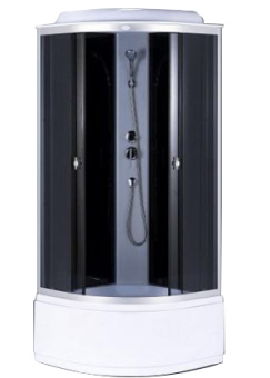 Душевая кабина ДАНА-870B 90*90*210 в.п.(ЧЕРНАЯ) УСИЛЕННАЯ!!! #WF_CITY_VIN# картинка