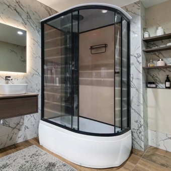 Душевая кабина ДАНА-54 L 120*80*215 (БЕЖ полосы) в.п. #WF_CITY_VIN# картинка