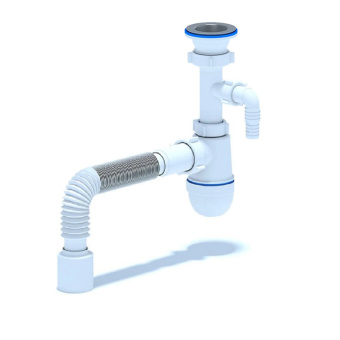 Сифон АНИ 1 1/2"*40 с отв. с/м и г/тр 40*50 (С0310) #WF_CITY_VIN# картинка