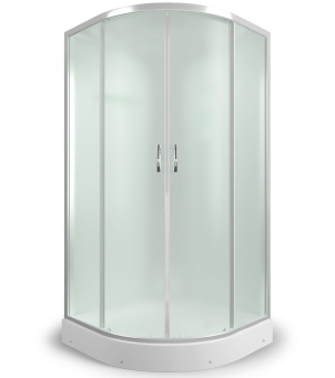 ERLIT ER3510P-C3-RUS душевая кабина 100*100*215 н.п./белые стенки/матовое стекло #WF_CITY_VIN# картинка