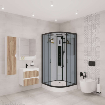 NG 6901-01G BLACK  (Ниагара) душевая кабина 90*90*210 н.п (тонированное) #WF_CITY_VIN# картинка