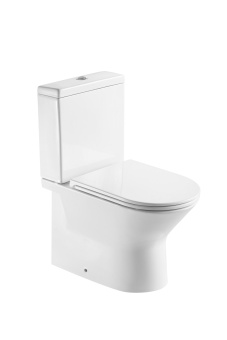 Унитаз компакт A2802 безободковый + сиденье тонкое ДП #WF_CITY_VIN# картинка