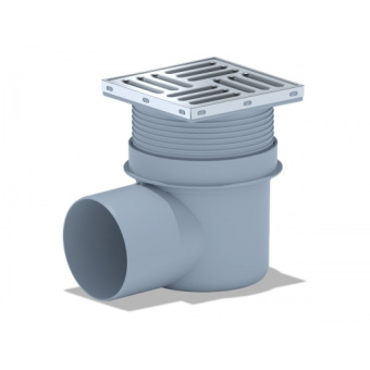 Трап горизонтальный регулируемый с выпуском 110мм, с нержавеющей решеткой 150*150 ТА1612 #WF_CITY_VIN# картинка