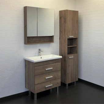 Тумба "Никосия 70Н" дуб темный с раковиной COMO 70 #WF_CITY_VIN# картинка