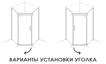 Душевое ограждение ALEX BAITLER AB215-90 90*90*200 трапеция без поддона #WF_CITY_VIN# картинка