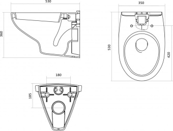 Бореаль (SET) (подвесной унитаз+инсталляция+кнопка бел+сиденье SC)  #WF_CITY_VIN# картинка