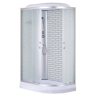 Душевая кабина CS-66120-13L FW 120*80*215 низ.п. белый кирпич ЛУЧШАЯ ЦЕНА! #WF_CITY_VIN# картинка
