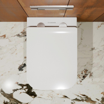 Унитаз подвесной K633 безободковый, сиденье тонкое ДП #WF_CITY_VIN# картинка
