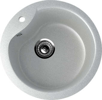 Мойка гранитная U-102-310 серый D485мм сифон в комплекте #WF_CITY_VIN# картинка