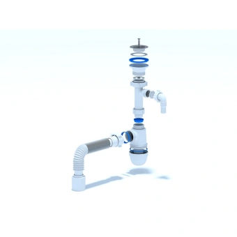 Сифон АНИ 1 1/2"*40 с отв. с/м и г/тр 40*50 (С0310) #WF_CITY_VIN# картинка
