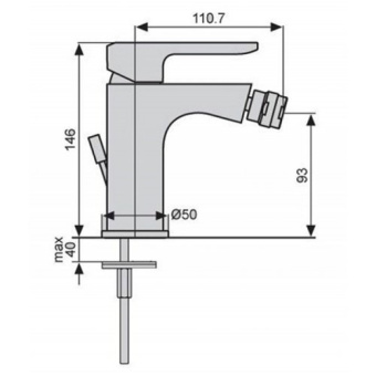 Смеситель Nefer 77004 кварц/золото для биде #WF_CITY_VIN# картинка