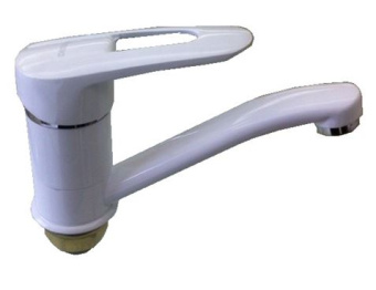 Смеситель д/кухни с гайкой D4937-8 (L139) Белый #WF_CITY_VIN# картинка