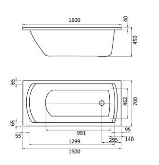 МОНАКО ванна прямоуг 150*70 + м/к + экран #WF_CITY_VIN# картинка