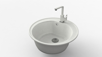 Кухонная мойка GranAlliance G-10, белый Ø 500 мм #WF_CITY_VIN# картинка
