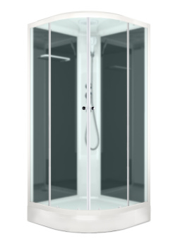 DOMANI-SPA Душевая кабина Delight 99 Slim 90*90*218 Black в.п бел.сатин-мат,проф,без элект #WF_CITY_VIN# картинка