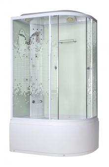 NG 310 L-01 (Ниагара) душевая кабина 120*80*215 гл.п (Мозаика, стенки-Белые, БЕЗ БАНИ)  #WF_CITY_VIN# картинка