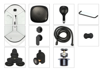 DOMANI-SPA Душевая кабина Delight 99 Slim 90*90*218 Black в.п бел.проз,проф,без элект #WF_CITY_VIN# картинка