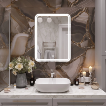 Зеркало MIXLINE "Адриана" 600*800  сенс. выкл., светод.подсветка #WF_CITY_VIN# картинка