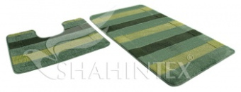 Набор ковриков д/ванной PP Mix Lux 60*100, 60*50 зеленый 52 (Shahintex) 9660 #WF_CITY_VIN# картинка