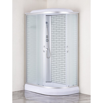 Душевая кабина CS-66120-13L FW 120*80*215 низ.п. белый кирпич ЛУЧШАЯ ЦЕНА! #WF_CITY_VIN# картинка