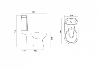 ОСТИН Slim Унитаз компакт (дюропласт) soft close #WF_CITY_VIN# картинка