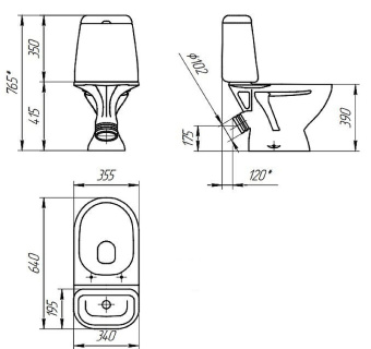 STAR унитаз-компакт (Cersanit) #WF_CITY_VIN# картинка