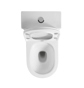 Унитаз GR-4484SQ Classic МОНОБЛОК БЕЛЫЙ безободковый с тонкой крышкой, микролифт, ТОРНАДО #WF_CITY_VIN# картинка