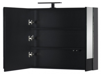 Шкаф-зеркало "Нота 100" цв.черный глянец (камерино) 168879 #WF_CITY_VIN# картинка