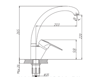 Смеситель HAIBA д/кухни HB4104-2 #WF_CITY_VIN# картинка