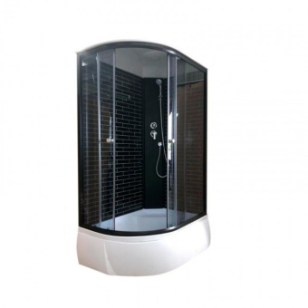 Душевая кабина ДАНА-24К R 120*80*215 (кирпичики черные) в.п. #WF_CITY_VIN# картинка