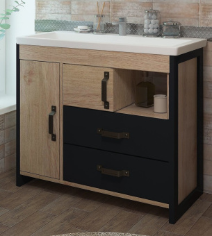 Тумба "Fernanda 100"  с раковиной Грэмми 1000 #WF_CITY_VIN# картинка