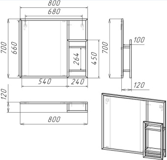 Зеркало "Geneva 80" #WF_CITY_VIN# картинка