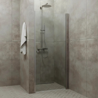 Дверь душевая Уно 90*185 хром.проз #WF_CITY_VIN# картинка