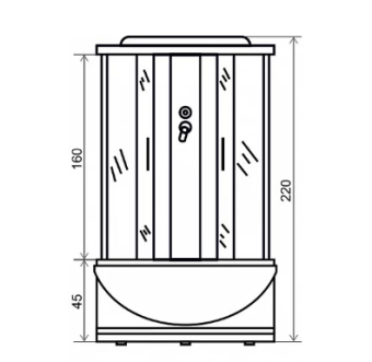 AQUAPULSE 4002E 90*90*220 гл.п. fabric white #WF_CITY_VIN# картинка