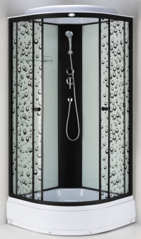 Душевая кабина ДАНА-451 100*100*215 (черные капли) ср.п. #WF_CITY_VIN# картинка