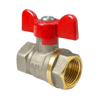 Кран шар 1/2" г/г бабочка 11Б27п1 #WF_CITY_VIN# картинка