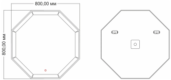 Зеркало MIXLINE "Ренато" 800*800 сенсор, с гравировкой #WF_CITY_VIN# картинка