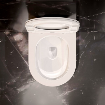 Унитаз подвесной K703 безободковый, сиденье тонкое ДП #WF_CITY_VIN# картинка