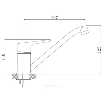 Смеситель GROSS AQUA Vista д/кухни 3210267-G0110 #WF_CITY_VIN# картинка