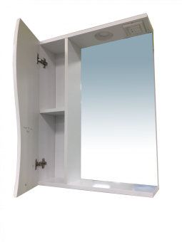Шкаф зеркальный MDS "Лаура 55" со светом левая #WF_CITY_VIN# картинка
