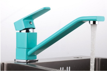 Смеситель д/кухни R49303 бирюз. #WF_CITY_VIN# картинка