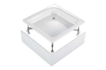 Поддон акриловый 80*80*15 "Universal S" квадрат (каркас+экран) #WF_CITY_VIN# картинка