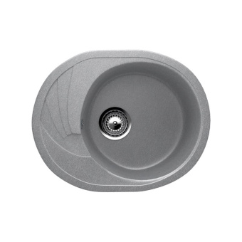 Мойка гранитная U-403-342 графит 570*465мм сифон в комплекте #WF_CITY_VIN# картинка