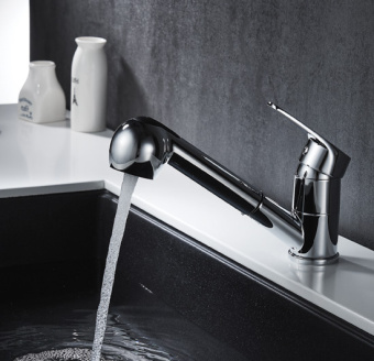 Смеситель D40-25 д/кухни с вытяжным изливом (парикмахер) ROSSINKA #WF_CITY_VIN# картинка